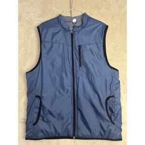 ATG Wrangler Men's‎ Medium Blue Reversible Puffer Insulated Classic Vest